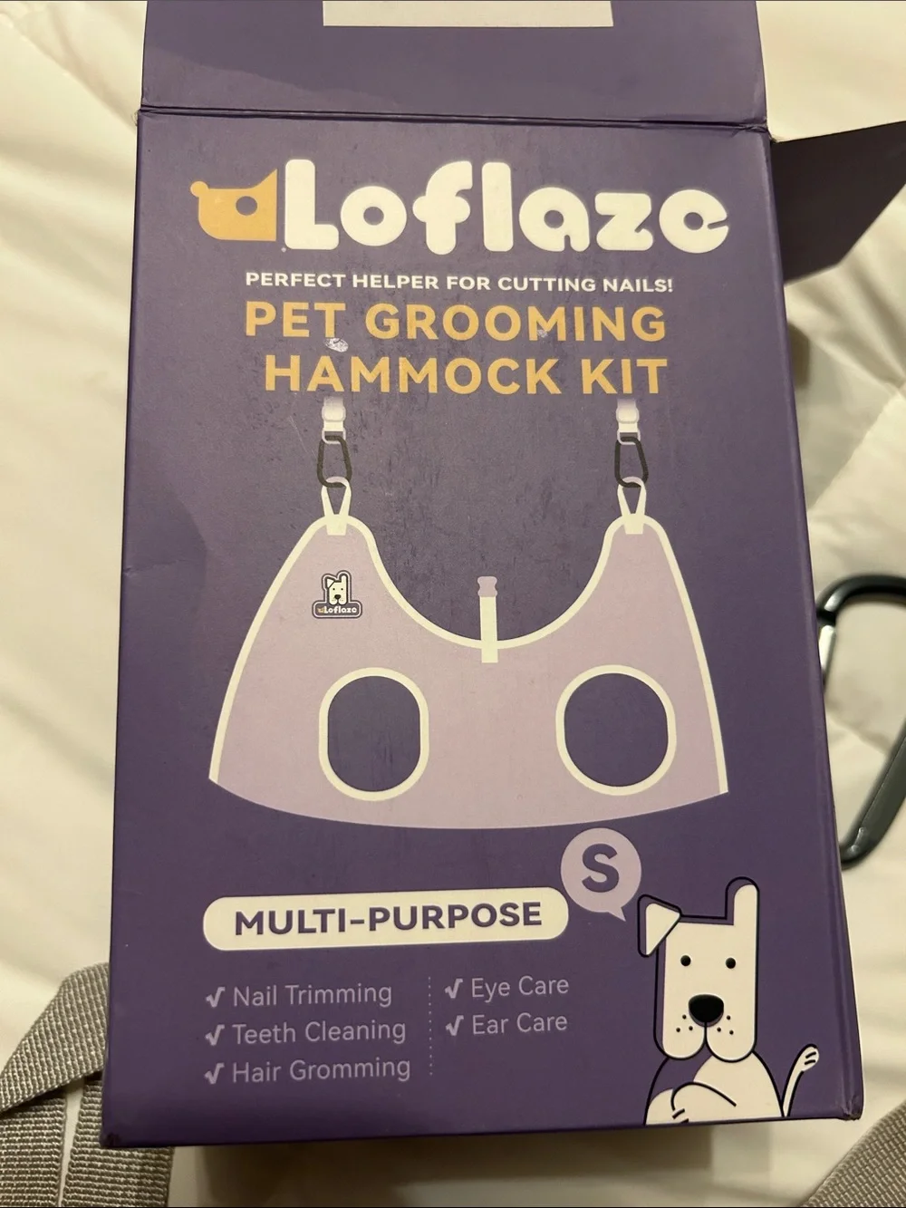 Gray Pet Grooming Hammock Kit